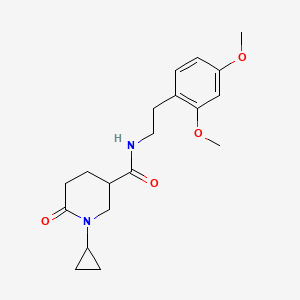 molecular formula C19H26N2O4 B5243627 1-cyclopropyl-N-[2-(2,4-dimethoxyphenyl)ethyl]-6-oxo-3-piperidinecarboxamide 