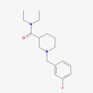 molecular formula C17H25FN2O B5243646 N,N-diethyl-1-[(3-fluorophenyl)methyl]piperidine-3-carboxamide 