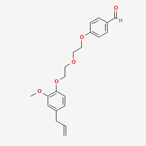 molecular formula C21H24O5 B5243688 4-[2-[2-(2-Methoxy-4-prop-2-enylphenoxy)ethoxy]ethoxy]benzaldehyde 