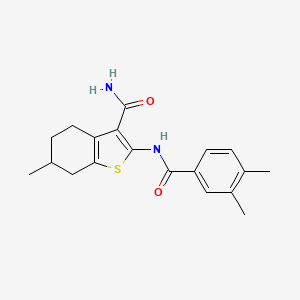 2-[(3,4-dimethylbenzoyl)amino]-6-methyl-4,5,6,7-tetrahydro-1-benzothiophene-3-carboxamide