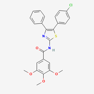 molecular formula C25H21ClN2O4S B5243723 N-[5-(4-chlorophenyl)-4-phenyl-1,3-thiazol-2-yl]-3,4,5-trimethoxybenzamide 