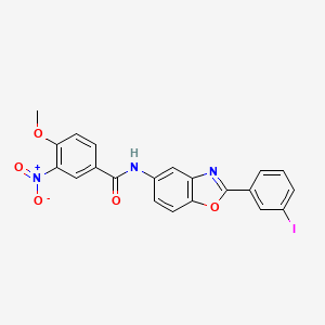 N-[2-(3-iodophenyl)-1,3-benzoxazol-5-yl]-4-methoxy-3-nitrobenzamide