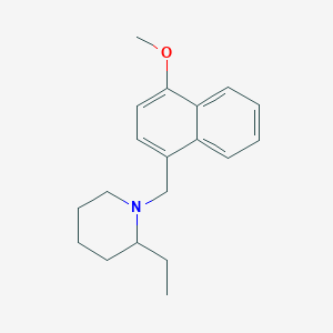 molecular formula C19H25NO B5243738 2-Ethyl-1-[(4-methoxynaphthalen-1-yl)methyl]piperidine 