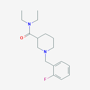 molecular formula C17H25FN2O B5243742 N,N-diethyl-1-[(2-fluorophenyl)methyl]piperidine-3-carboxamide 