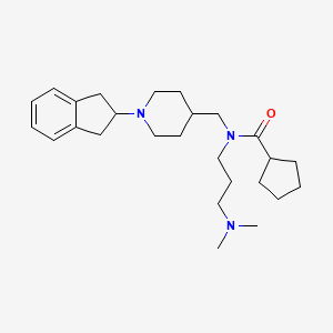 molecular formula C26H41N3O B5243750 N-[[1-(2,3-dihydro-1H-inden-2-yl)piperidin-4-yl]methyl]-N-[3-(dimethylamino)propyl]cyclopentanecarboxamide 