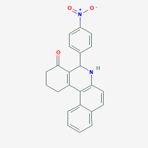 molecular formula C23H18N2O3 B5243773 5-(4-nitrophenyl)-2,3,5,6-tetrahydrobenzo[a]phenanthridin-4(1H)-one 