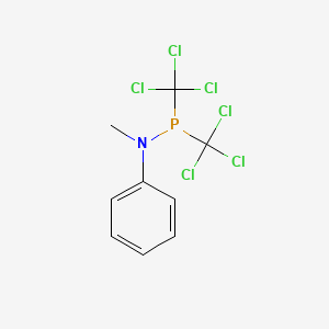 molecular formula C9H8Cl6NP B5243793 N-[bis(trichloromethyl)phosphanyl]-N-methylaniline 