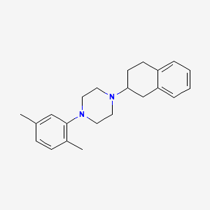 molecular formula C22H28N2 B5243810 1-(2,5-dimethylphenyl)-4-(1,2,3,4-tetrahydronaphthalen-2-yl)piperazine 