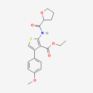 molecular formula C19H21NO5S B5243824 ethyl 4-(4-methoxyphenyl)-2-[(tetrahydro-2-furanylcarbonyl)amino]-3-thiophenecarboxylate 