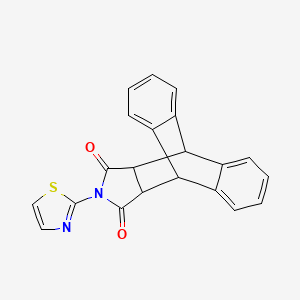 molecular formula C21H14N2O2S B5243847 17-(1,3-thiazol-2-yl)-17-azapentacyclo[6.6.5.0~2,7~.0~9,14~.0~15,19~]nonadeca-2,4,6,9,11,13-hexaene-16,18-dione 