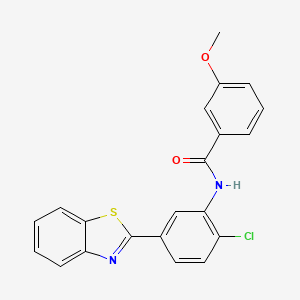 molecular formula C21H15ClN2O2S B5243851 N-[5-(1,3-benzothiazol-2-yl)-2-chlorophenyl]-3-methoxybenzamide 