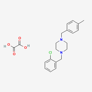 molecular formula C21H25ClN2O4 B5243856 1-[(2-Chlorophenyl)methyl]-4-[(4-methylphenyl)methyl]piperazine;oxalic acid 