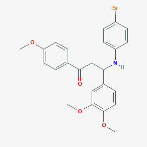 3-[(4-Bromophenyl)amino]-3-(3,4-dimethoxyphenyl)-1-(4-methoxyphenyl)propan-1-one