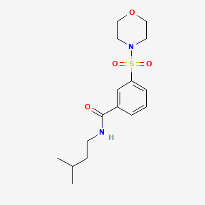 N-(3-methylbutyl)-3-(morpholine-4-sulfonyl)benzamide