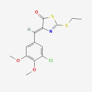 4-(3-chloro-4,5-dimethoxybenzylidene)-2-(ethylthio)-1,3-thiazol-5(4H)-one