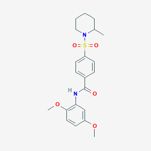 N-(2,5-dimethoxyphenyl)-4-[(2-methyl-1-piperidinyl)sulfonyl]benzamide