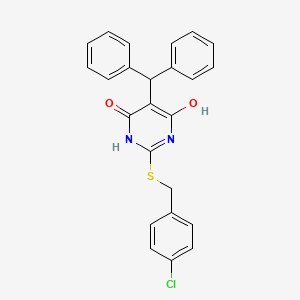 2-[(4-chlorobenzyl)thio]-5-(diphenylmethyl)-6-hydroxy-4(3H)-pyrimidinone