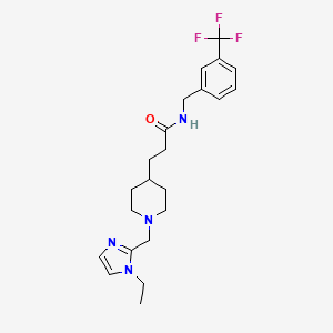 3-{1-[(1-ethyl-1H-imidazol-2-yl)methyl]-4-piperidinyl}-N-[3-(trifluoromethyl)benzyl]propanamide