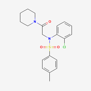 N-(2-chlorophenyl)-4-methyl-N-(2-oxo-2-piperidin-1-ylethyl)benzenesulfonamide