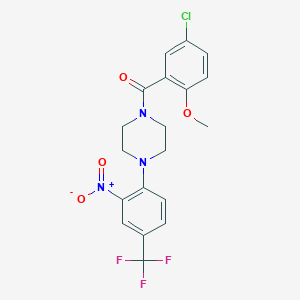 1-(5-chloro-2-methoxybenzoyl)-4-[2-nitro-4-(trifluoromethyl)phenyl]piperazine