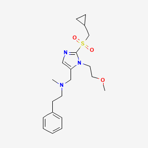 N-{[2-[(cyclopropylmethyl)sulfonyl]-1-(2-methoxyethyl)-1H-imidazol-5-yl]methyl}-N-methyl-2-phenylethanamine