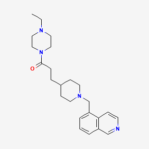 molecular formula C24H34N4O B5244002 5-({4-[3-(4-ethyl-1-piperazinyl)-3-oxopropyl]-1-piperidinyl}methyl)isoquinoline 