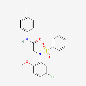 N~2~-(5-chloro-2-methoxyphenyl)-N~1~-(4-methylphenyl)-N~2~-(phenylsulfonyl)glycinamide