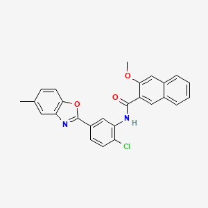 N-[2-chloro-5-(5-methyl-1,3-benzoxazol-2-yl)phenyl]-3-methoxynaphthalene-2-carboxamide