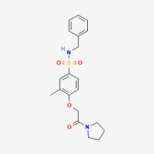 N-benzyl-3-methyl-4-[2-oxo-2-(1-pyrrolidinyl)ethoxy]benzenesulfonamide