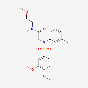 2-[N-(3,5-DIMETHYLPHENYL)3,4-DIMETHOXYBENZENESULFONAMIDO]-N-(2-METHOXYETHYL)ACETAMIDE