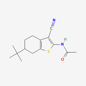 molecular formula C15H20N2OS B5244123 N-(6-tert-butyl-3-cyano-4,5,6,7-tetrahydro-1-benzothiophen-2-yl)acetamide 