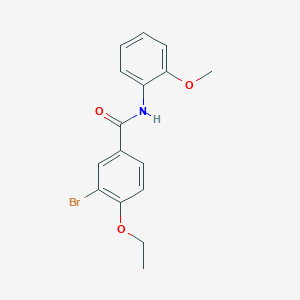 molecular formula C16H16BrNO3 B5244155 3-bromo-4-ethoxy-N-(2-methoxyphenyl)benzamide 