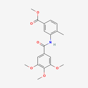 molecular formula C19H21NO6 B5244174 methyl 4-methyl-3-[(3,4,5-trimethoxybenzoyl)amino]benzoate 