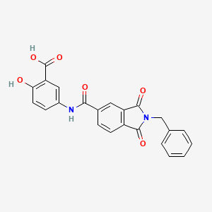 molecular formula C23H16N2O6 B5244176 5-{[(2-benzyl-1,3-dioxo-2,3-dihydro-1H-isoindol-5-yl)carbonyl]amino}-2-hydroxybenzoic acid 