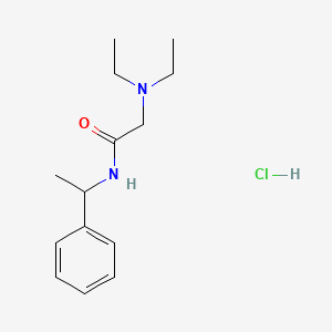 molecular formula C14H23ClN2O B5244184 2-(diethylamino)-N-(1-phenylethyl)acetamide;hydrochloride 