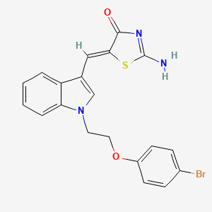 molecular formula C20H16BrN3O2S B5244194 (5Z)-2-amino-5-[[1-[2-(4-bromophenoxy)ethyl]indol-3-yl]methylidene]-1,3-thiazol-4-one 