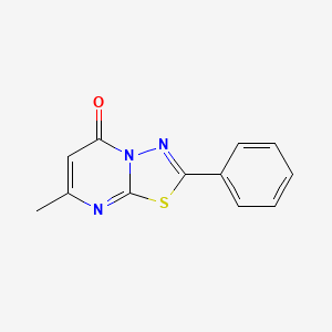 molecular formula C12H9N3OS B5244202 7-methyl-2-phenyl-5H-[1,3,4]thiadiazolo[3,2-a]pyrimidin-5-one 