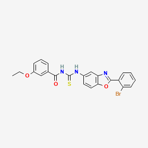 molecular formula C23H18BrN3O3S B5244222 N-{[2-(2-bromophenyl)-1,3-benzoxazol-5-yl]carbamothioyl}-3-ethoxybenzamide 