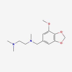 molecular formula C14H22N2O3 B5244230 N'-[(7-methoxy-1,3-benzodioxol-5-yl)methyl]-N,N,N'-trimethylethane-1,2-diamine 