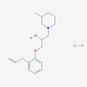 1-(3-Methylpiperidin-1-yl)-3-(2-prop-2-enylphenoxy)propan-2-ol;hydrochloride