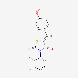 molecular formula C19H17NO2S2 B5244266 3-(2,3-dimethylphenyl)-5-(4-methoxybenzylidene)-2-thioxo-1,3-thiazolidin-4-one 