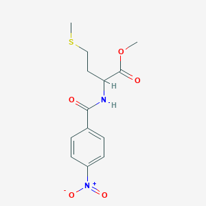 molecular formula C13H16N2O5S B5244278 methyl N-[(4-nitrophenyl)carbonyl]methioninate 