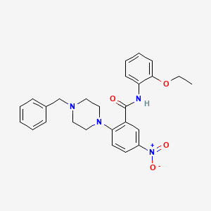 2-(4-benzylpiperazin-1-yl)-N-(2-ethoxyphenyl)-5-nitrobenzamide