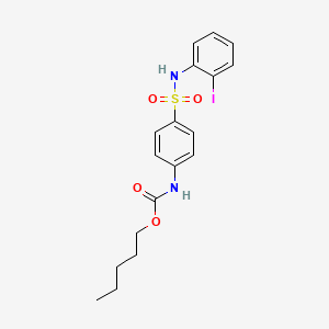 pentyl N-[4-[(2-iodophenyl)sulfamoyl]phenyl]carbamate