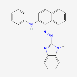 molecular formula C24H19N5 B5244399 2-Naphthalenamine, 1-[(1-methyl-1H-benzimidazol-2-yl)azo]-N-phenyl- CAS No. 140836-28-8