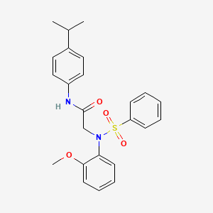 N~2~-(2-methoxyphenyl)-N~2~-(phenylsulfonyl)-N-[4-(propan-2-yl)phenyl]glycinamide