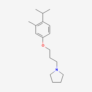 molecular formula C17H27NO B5244443 1-[3-(3-Methyl-4-propan-2-ylphenoxy)propyl]pyrrolidine 