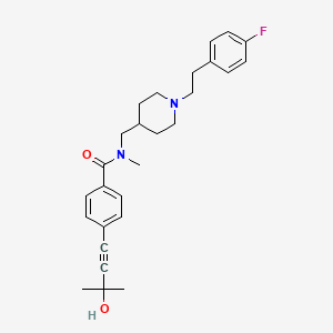 N-({1-[2-(4-fluorophenyl)ethyl]-4-piperidinyl}methyl)-4-(3-hydroxy-3-methyl-1-butyn-1-yl)-N-methylbenzamide