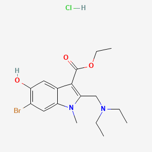 ethyl 6-bromo-2-[(diethylamino)methyl]-5-hydroxy-1-methyl-1H-indole-3-carboxylate hydrochloride