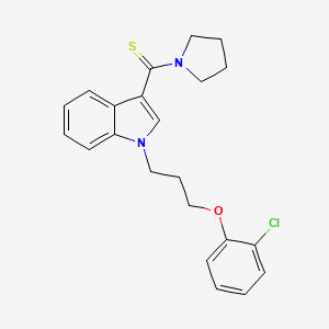 1-[3-(2-CHLOROPHENOXY)PROPYL]-3-(PYRROLIDINE-1-CARBOTHIOYL)-1H-INDOLE